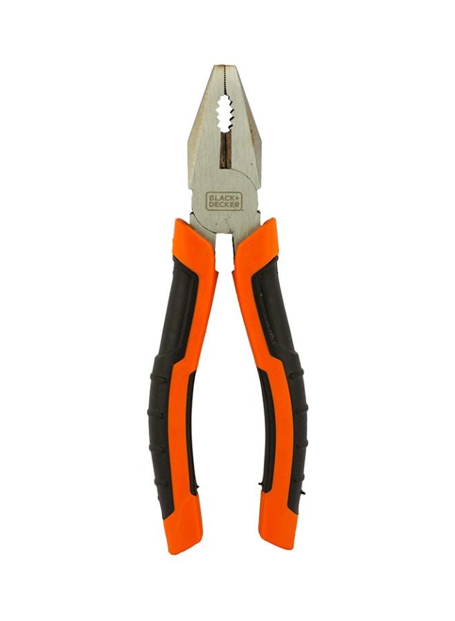 BLACK+DECKER Combination Pliers, 180 mm, Bdht81588 Orange/Black 180mm - Image 1