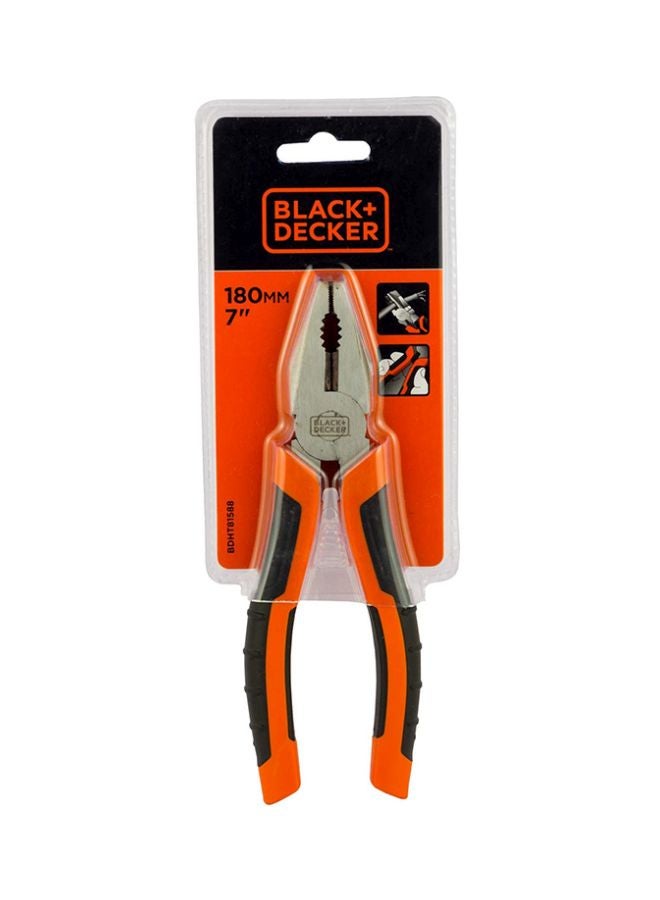 BLACK+DECKER Combination Pliers, 180 mm, Bdht81588 Orange/Black 180mm - Image 4