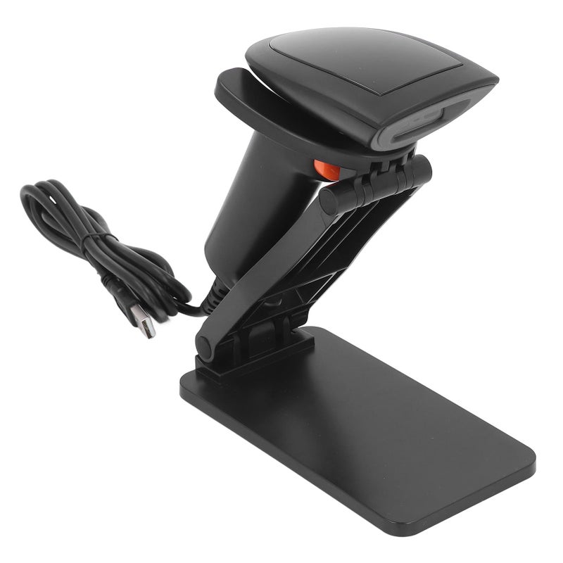 Ergonomic 1D 2D Barcode Scanner with Stand USB Wired Handheld Reader for Supermarket Warehouse Inventory Tracking - Image 2