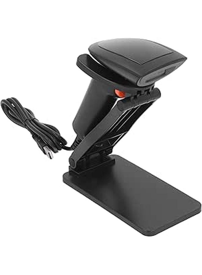 Ergonomic 1D 2D Barcode Scanner with Stand USB Wired Handheld Reader for Supermarket Warehouse Inventory Tracking - Image 1