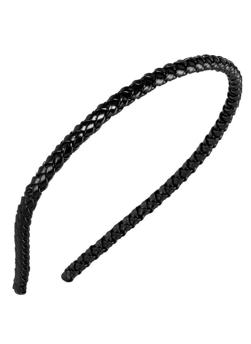 L. Erickson L. Erickson Braided 1/4" Headband - Black 