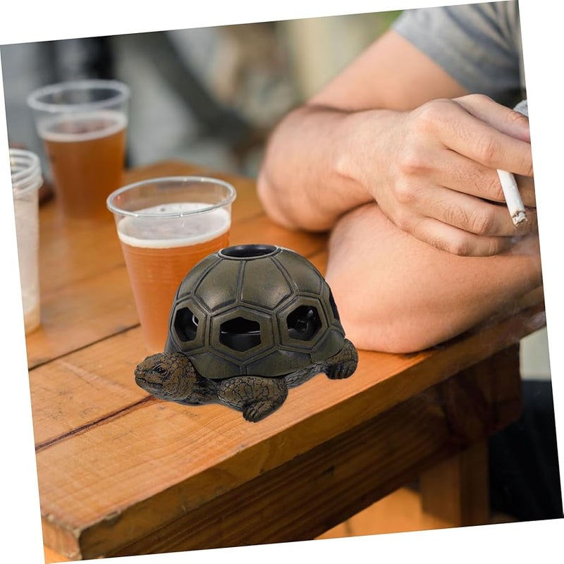 منفضة سجائر سلحفاة كلاسيكية إبداعية، زينة راتنجية ديكورية لعرضها في غرفة المعيشة أو البار أو المكتب أو على الطاولة - Image 5