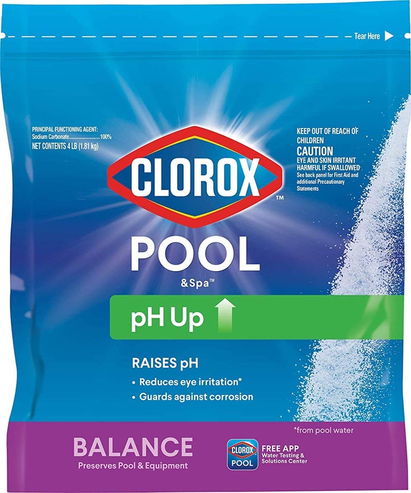 CLOROX POOL & Spa Clorox® Pool&Spa™ Swimming Pool pH Up, Raises pH, Protects Against Eye and Skin Irritation, 4LB (Pack of 1) - Image 1