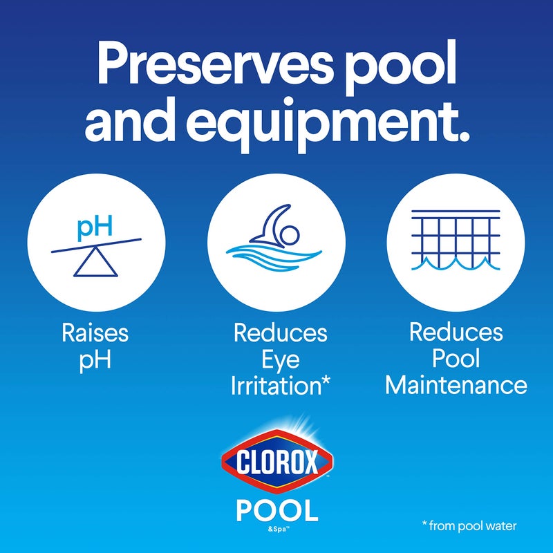 CLOROX POOL & Spa Clorox® Pool&Spa™ Swimming Pool pH Up, Raises pH, Protects Against Eye and Skin Irritation, 4LB (Pack of 1) - Image 2