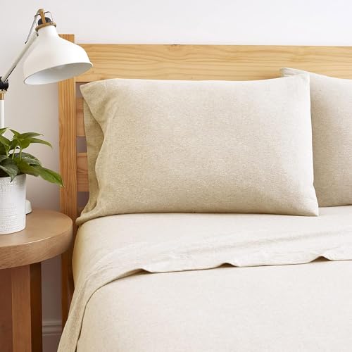 BED INC Road Trip America Jersey Sheets King Set - Cotton (4 Pieces) All Seasonal Deep Pockets Soft Cozy Knit Stretchy Bed Sheets - Hotel and Residential Quality (Oatmeal, King) - Image 2