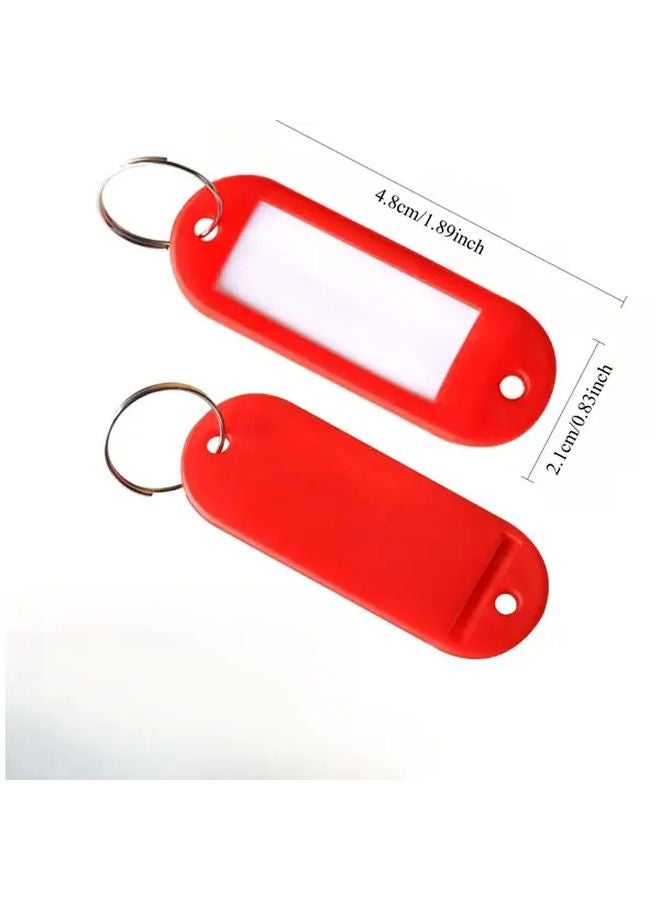 50 Pcs Bulk Plastic Key Tags With Split Rings Color Coded Labels For Hotel Office - Image 4