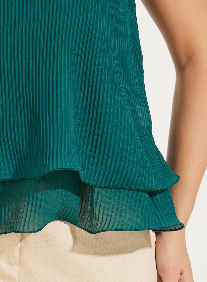 Styli Strappy Plisse Layered Cami  - Image 3