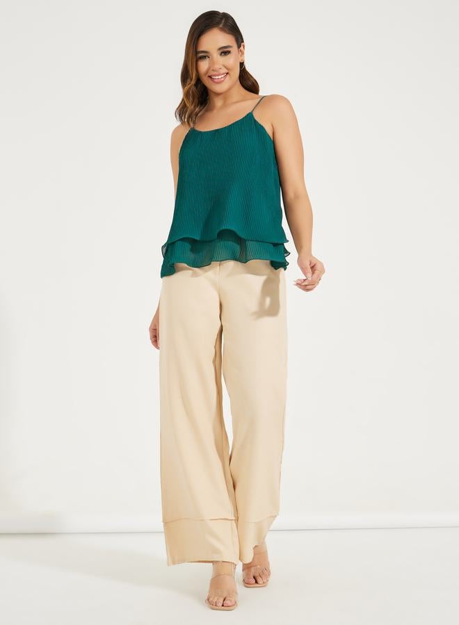 Styli Strappy Plisse Layered Cami  - Image 2