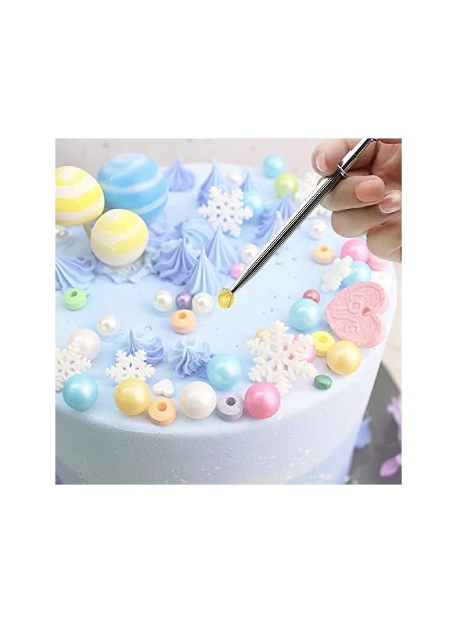 S-TOP Sprinkle Pen, Pearl Grabber, Sugar Bead Pick-up Tool, Dragee Holder with 4-Prong, Edible Candy Catcher with 4 Claw for Cake, Cupcake, Ice Cream Baking Decoration, Green Tiger - Image 4