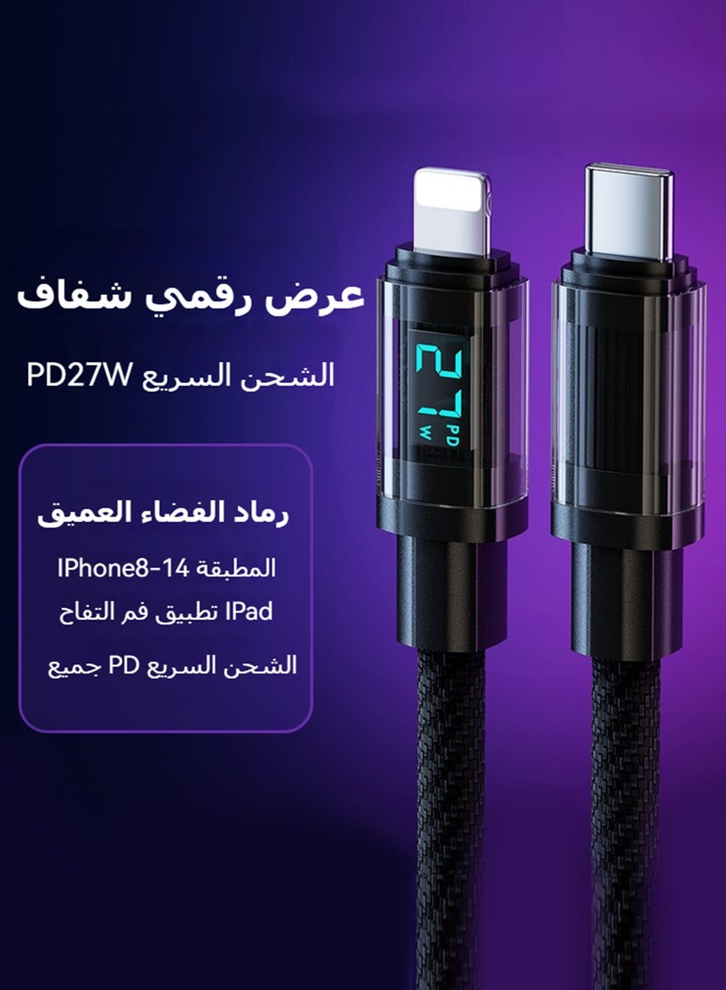 أضف هذا كابل شحن سريع للهواتف المحمولة على طراز Cyberpunk بطول 1.2 متر وقوة100 وات - Image 1
