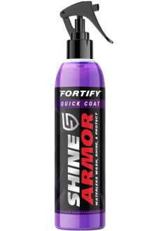 SHINE ARMOR Fortify Quick Coat Ceramic Coating Car Wax Polish Spray Waterless Car Wash and Wax Hydrophobic Top Coat Polish and Polymer Paint Sealant Detail Protection