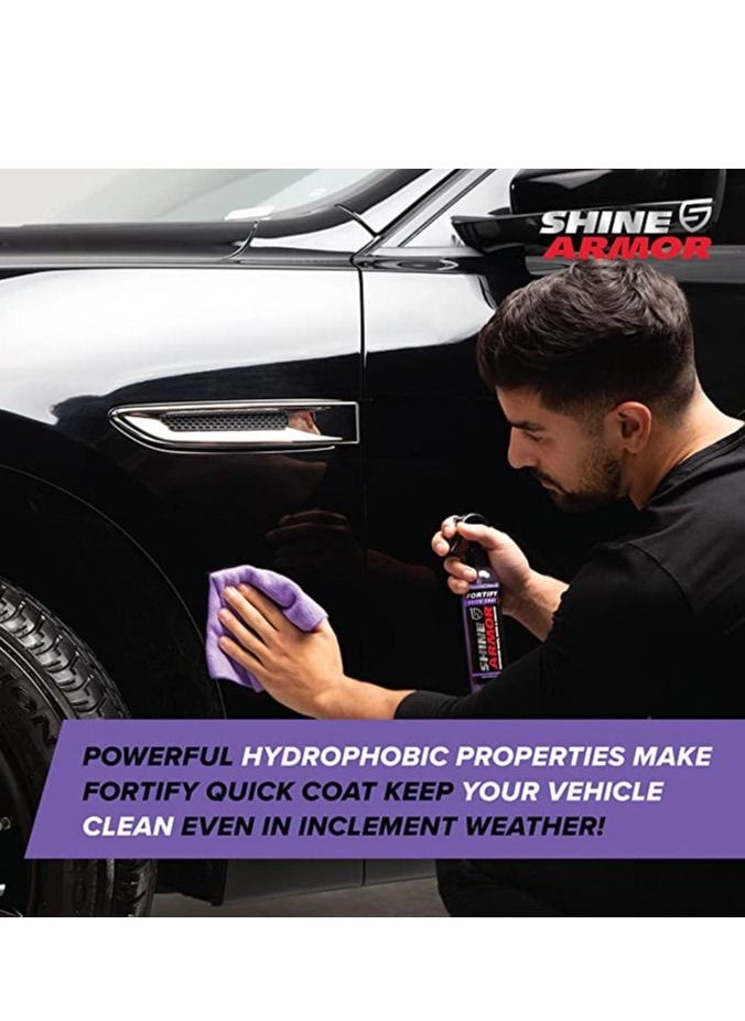 SHINE ARMOR - SHINE ARMOR Fortify Quick Coat Ceramic Coating Car Wax Polish Spray Waterless Car Wash and Wax Hydrophobic Top Coat Polish and Polymer Paint Sealant Detail Protection - Image 1