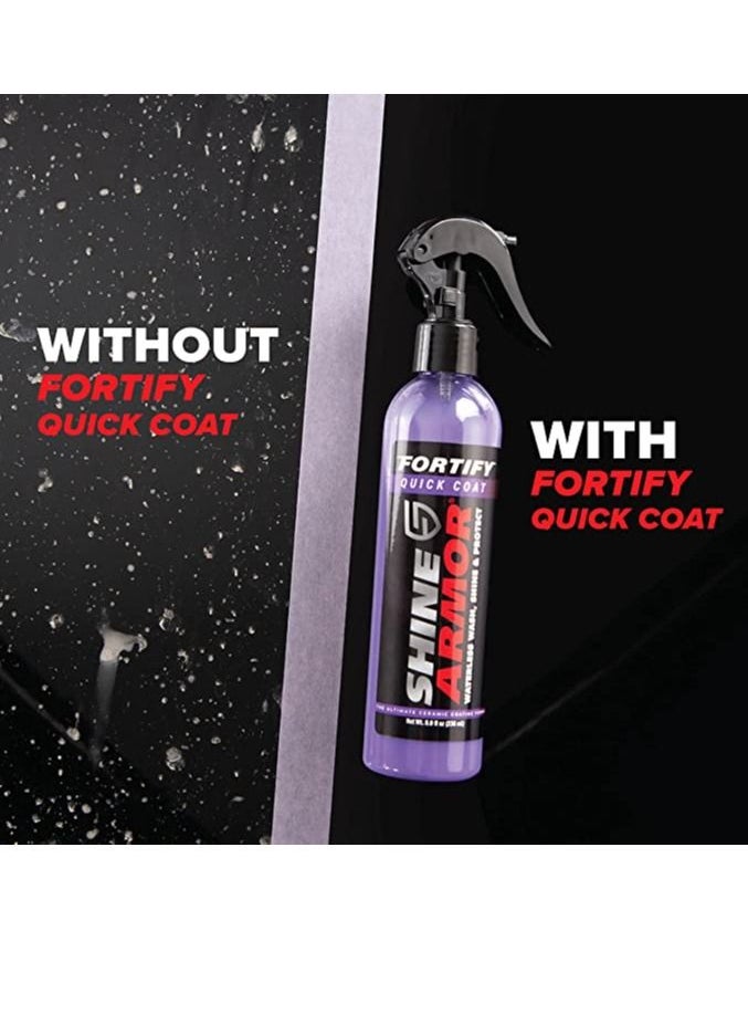 SHINE ARMOR - SHINE ARMOR Fortify Quick Coat Ceramic Coating Car Wax Polish Spray Waterless Car Wash and Wax Hydrophobic Top Coat Polish and Polymer Paint Sealant Detail Protection - Image 1