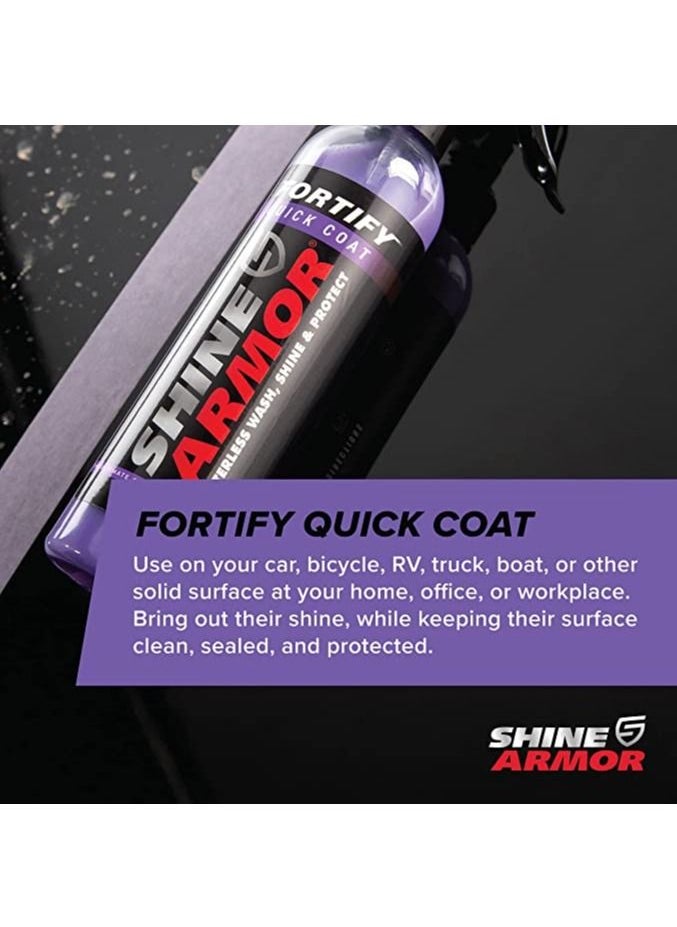 SHINE ARMOR - SHINE ARMOR Fortify Quick Coat Ceramic Coating Car Wax Polish Spray Waterless Car Wash and Wax Hydrophobic Top Coat Polish and Polymer Paint Sealant Detail Protection - Image 1