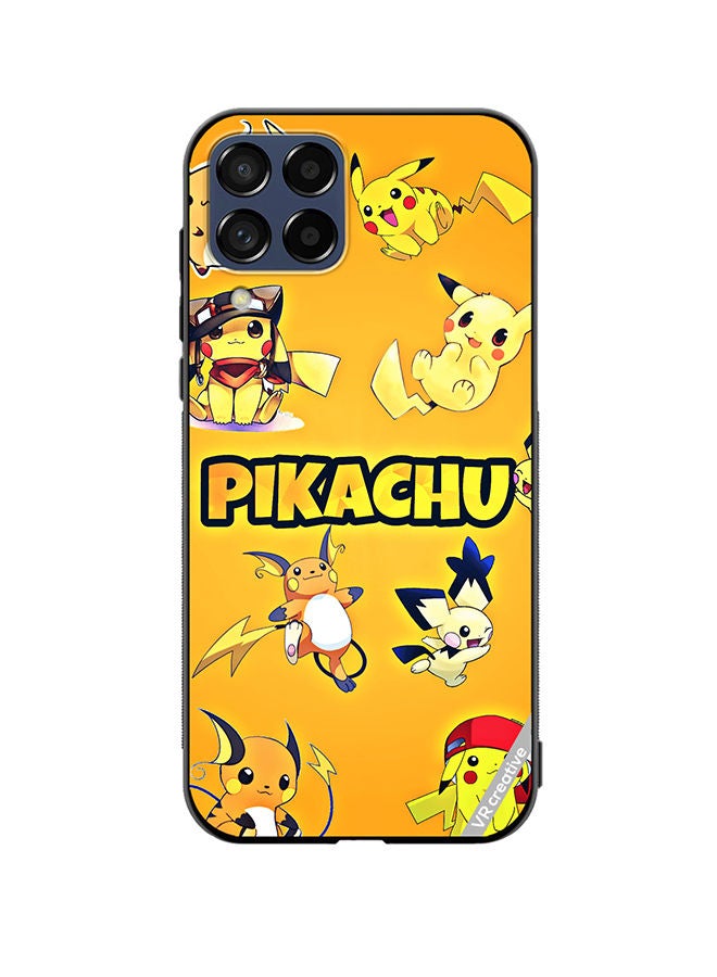 VR CREATIVE Protective Case Cover For Samsung Galaxy M53 Pikachu Surfing Design Multicolour - Image 1