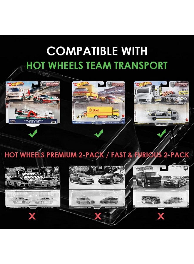 baskiss 12 Pack Protector Cases Compatible with Hot Wheels Team Transport - 0.7mm Thick PET Clear Clamshell Display & Storage Blister Protective Covers (12)  - Image 4