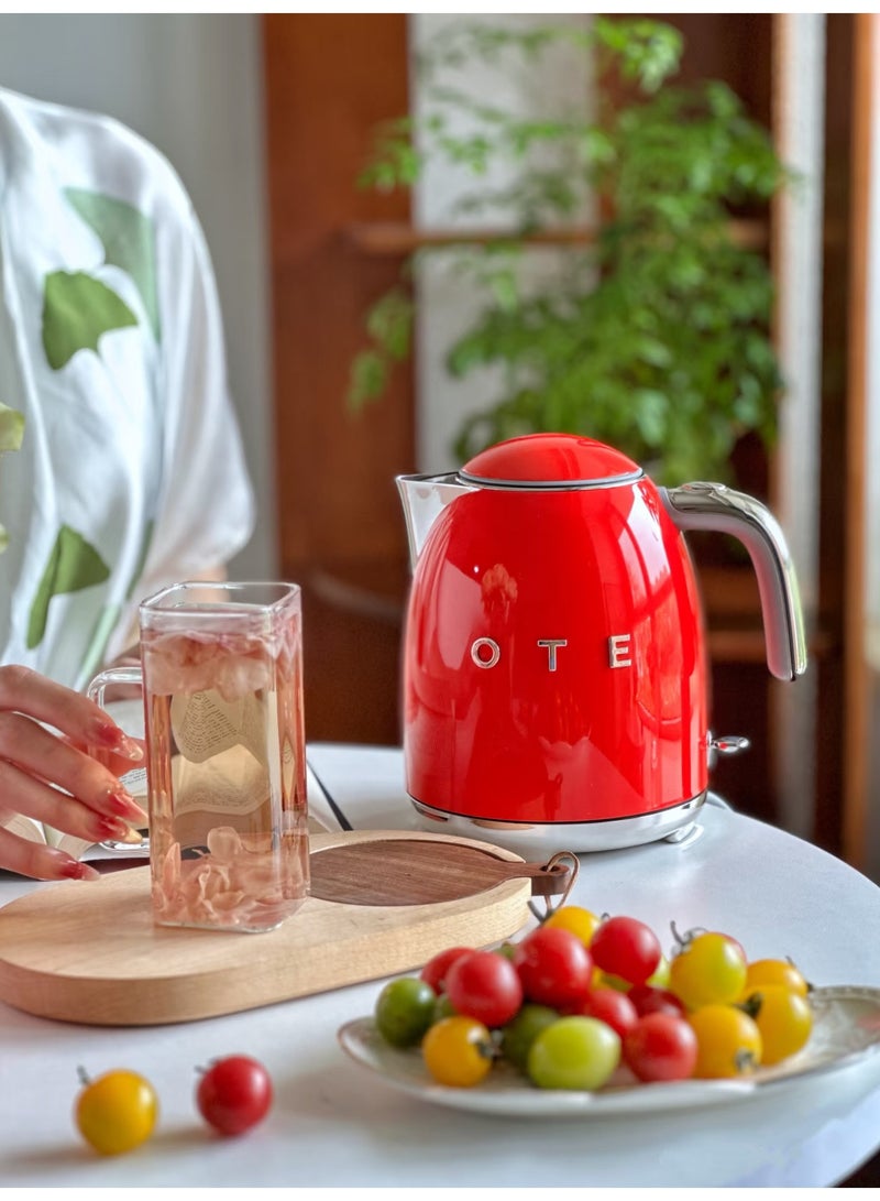 OTE 800ml Retro Electric Kettle, Medical Grade SUS316 Stainless Steel Inner Liner, Double-Layer Anti-Scald, Ergonomic Handle & Bionic Seagull Spout Red - Image 3