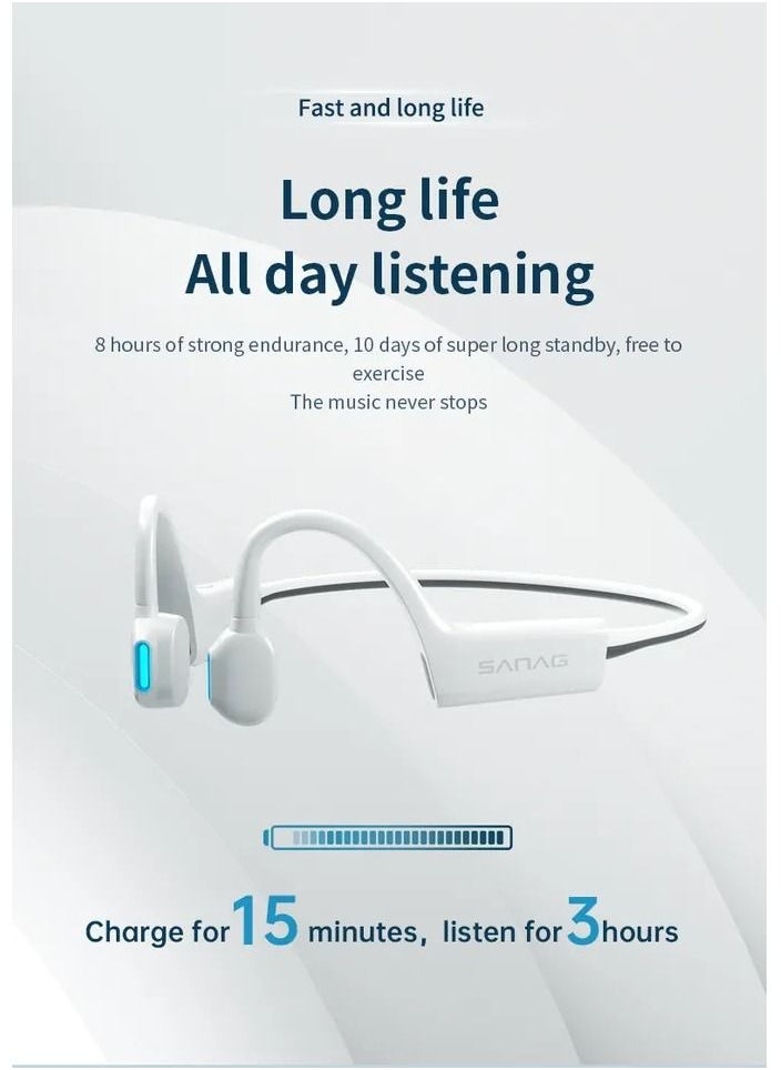 sanag Sanag A7s waterproof Sweatproof Directional air conduction headphones BT wireless Bone Conduction Headset  - Image 2