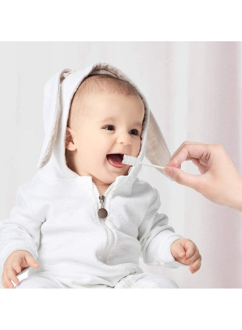 Baby Sailing Baby Tongue Cleaner, Baby Toothbrush, Tofant Upgrade Gum Cleaner wiothbrush Inth Paper Handle for Babies Soft Gauze for 0,36 Months Baby (60-Pack)
