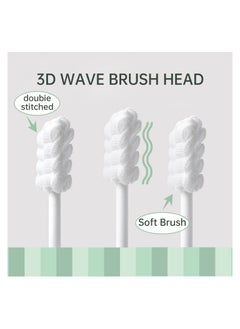 MissTiara Baby Sailing Baby Tongue Cleaner, Baby Toothbrush, Tofant Upgrade Gum Cleaner wiothbrush Inth Paper Handle for Babies Soft Gauze for 0,36 Months Baby (60-Pack)  - Image 3