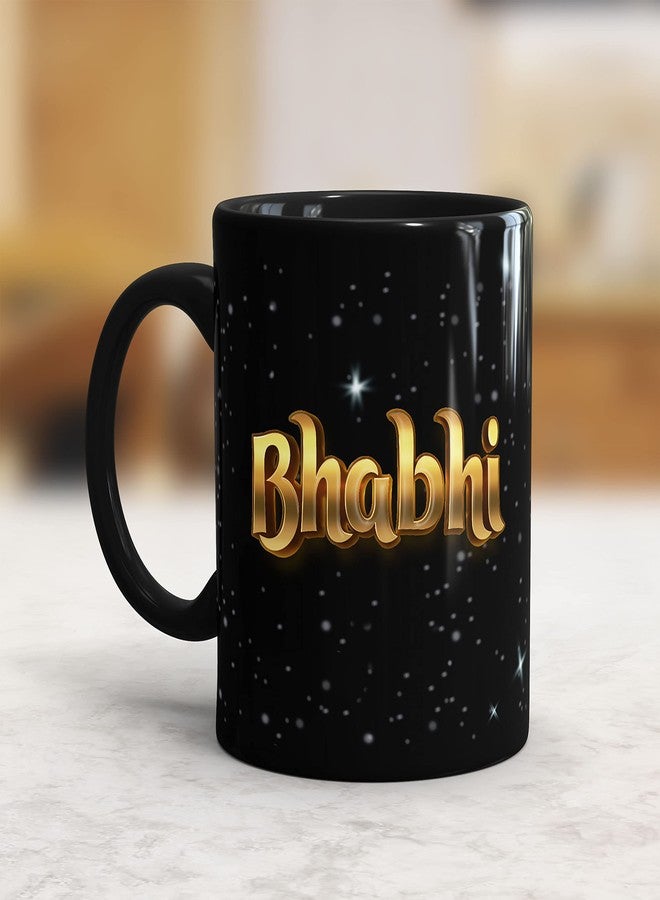 Gift Arcadia Ceramic Bhaiya Bhabhi Coffee Mug - 2 Pieces, Black, 330ml (A343) - Image 3
