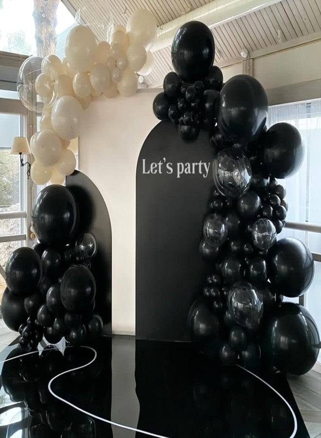 KUULBELA 134Pcs Black Balloons Different Sizes 5 10 12 18 Inch Black Balloon Garland Arch Kit, Latex Balloons for Birthday Wedding Baby Shower Party Decorations. - Image 5