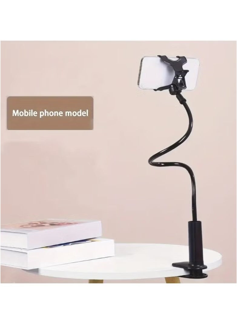 1pc Cell Phone Clip On Stand Holder - With Grip Flexible Long Arm Lazy Bracket Mount Clamp For IPhone 15 Pro Max, 12 13 14  - Image 2