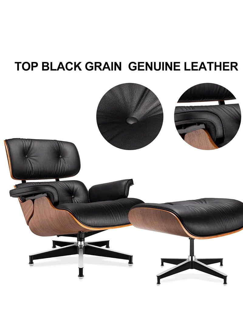 Mahmayi Mahmayi UL UT-9000 Modern Recliner Sofa chair for living room and bedroom with Ottoman - Black  - Image 2