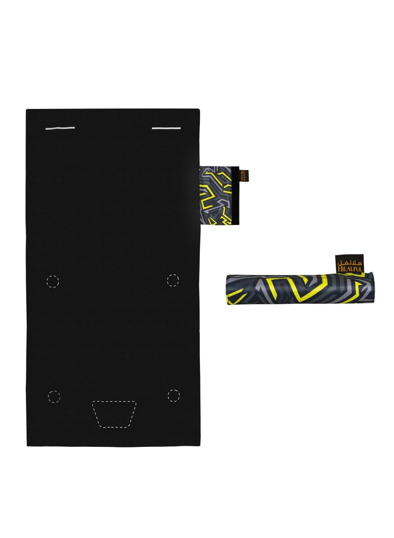 هلالفل سجادة صلاة هلال فول - لون أخضر رمادي مزدوج | سجادة صلاة للمسلمين البالغين | مقاومة للماء | مانعة للانزلاق | هدية إسلامية للعيد ورمضان | مناسبة للسفر | خفيفة الوزن