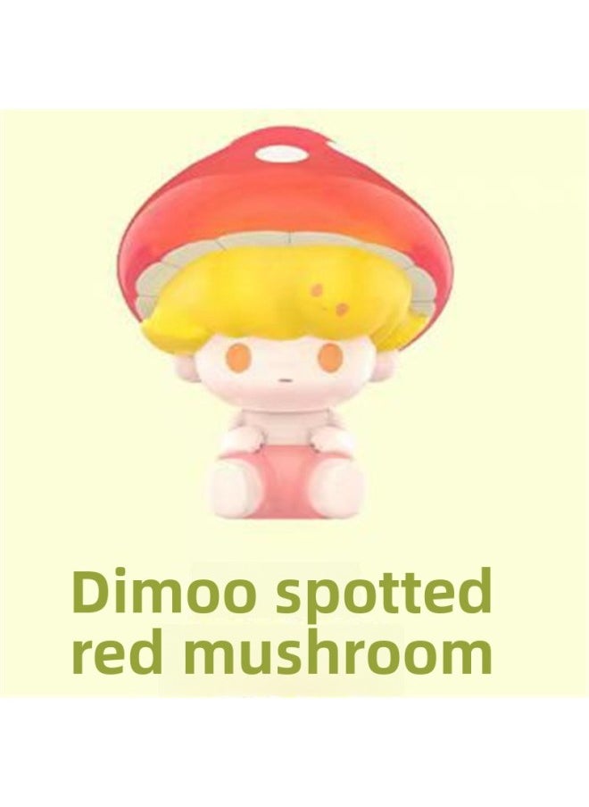 Genuine Bubble Mart POP Mushroom Elf Series Doll Moe Bubble Matt Moe Blind Box Doll-Color:Dimmo Red Mushroom  - Image 1