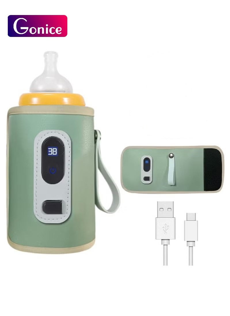 Gonice Portable Milk Bottle Warmer, USB Bottle Warmer, Adjustable Temperature  - Image 1