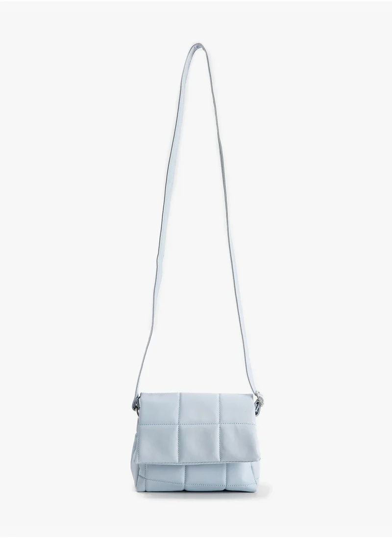 KOTON Quilted Faux Leather Strappy Cross Bag