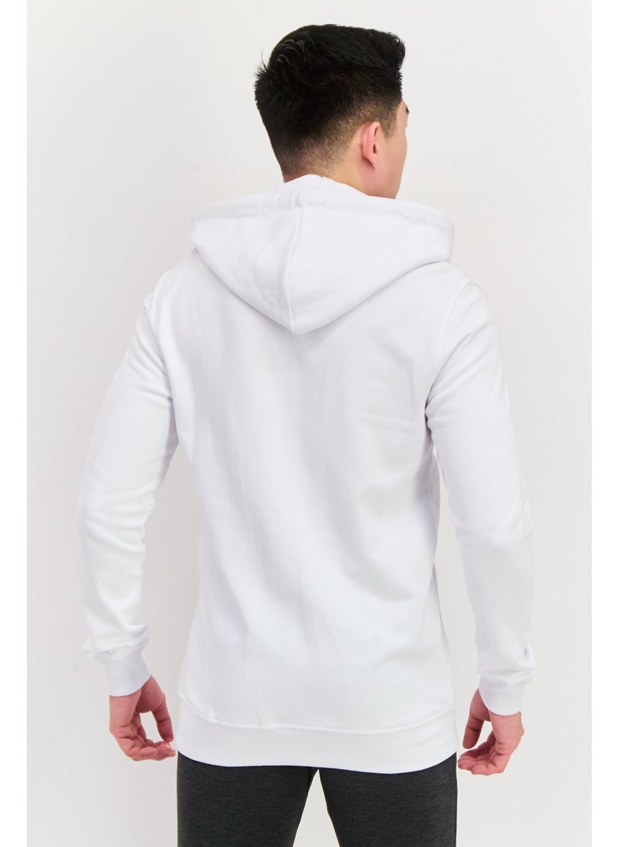 Frankies Bikinis - Men Printed Full Zip Long Sleeve Sweatshirts, White - Image 1