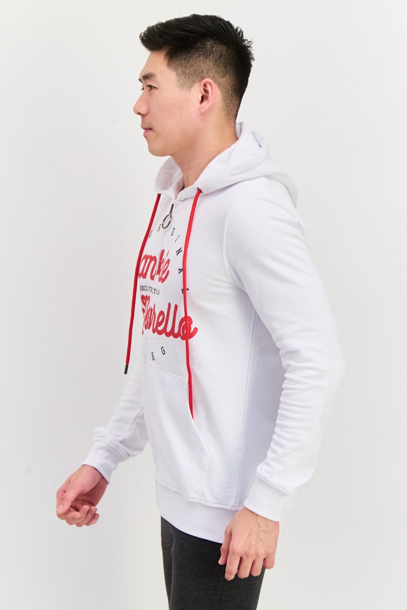 Frankies Bikinis Men Printed Full Zip Long Sleeve Sweatshirts, White  - Image 2