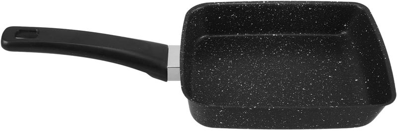 Japanese Nonstick Rectangular Egg Skillet Pan, Small Multi-function Frying Pan for Tamagoyaki, Pancakes, and Steak Cooking with Black Handle, Household Breakfast Cookware - Image 1