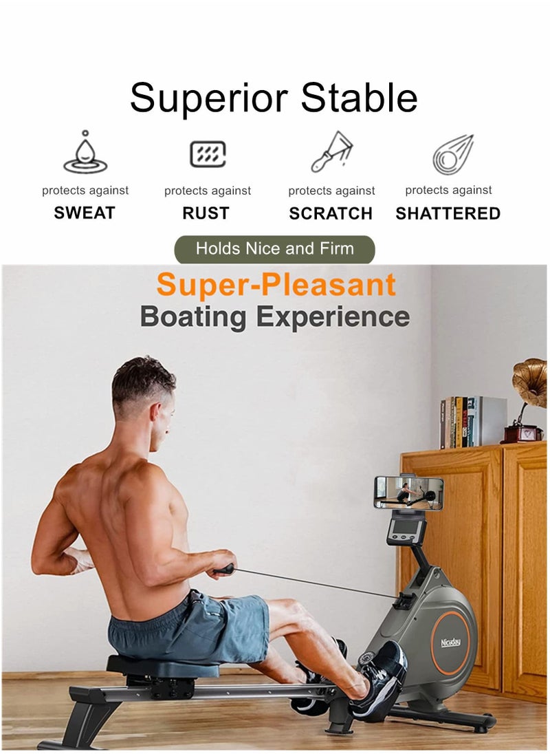 Excefore Universal Rowing Machine Phone Holder, Rower Metal Adjustable Cell Mount for Concept 2 Machine, Skierg, Bikeerg, and More, Fits Phones Up to 8Inch  - Image 2