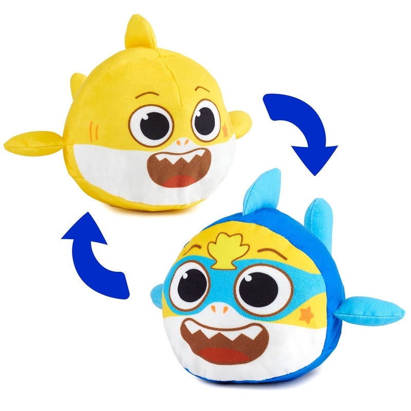 WowWee Baby Shark's Big Show! Reversible Plush Baby Shark Turns Into Super Shark - Flip Plushie Toys for Toddlers - Image 1