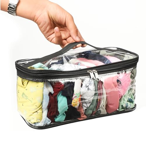 HOLLIO Drawer Organizers for Underwear, Innerwear Organizer Legging Storage Bag Dupatta Organizer Bag, Storage Organizer Pouch, Wardrobe Organizer and Space Saver,Undergarment Organiser (PACK OF 1) - Image 3