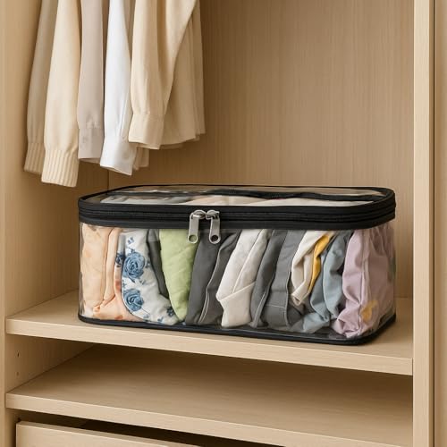 HOLLIO Drawer Organizers for Underwear, Innerwear Organizer Legging Storage Bag Dupatta Organizer Bag, Storage Organizer Pouch, Wardrobe Organizer and Space Saver,Undergarment Organiser (PACK OF 1) - Image 5