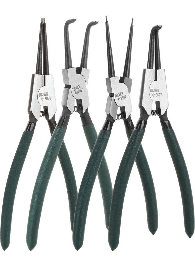 FengWu 4 Piece 7 Inch Internal/External Snap Ring Pliers Set Heavy Duty Circlip Pliers Kit Straight/Bent Jaw Pliers for Ring Remover Retaining and Remove Hoses - Image 1