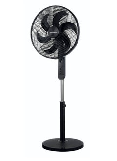 Mediatech Hawa Hawa Stand Fan – 18 Inch, 75W, 6 Blades, 3 Speed, Black (MT-SF46M)  - Image 1