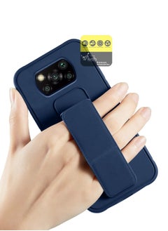 دبليو تيك جراب حامل مغناطيسي للسيارة مزود بمقبض يدوي وحامل متعدد لهواتف Xiaomi Poco X3 Pro 4G 2021 أزرق  - Image 2