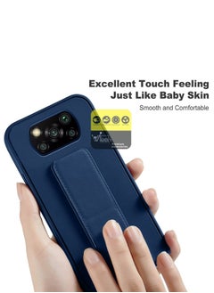 دبليو تيك جراب حامل مغناطيسي للسيارة مزود بمقبض يدوي وحامل متعدد لهواتف Xiaomi Poco X3 Pro 4G 2021 أزرق  - Image 4