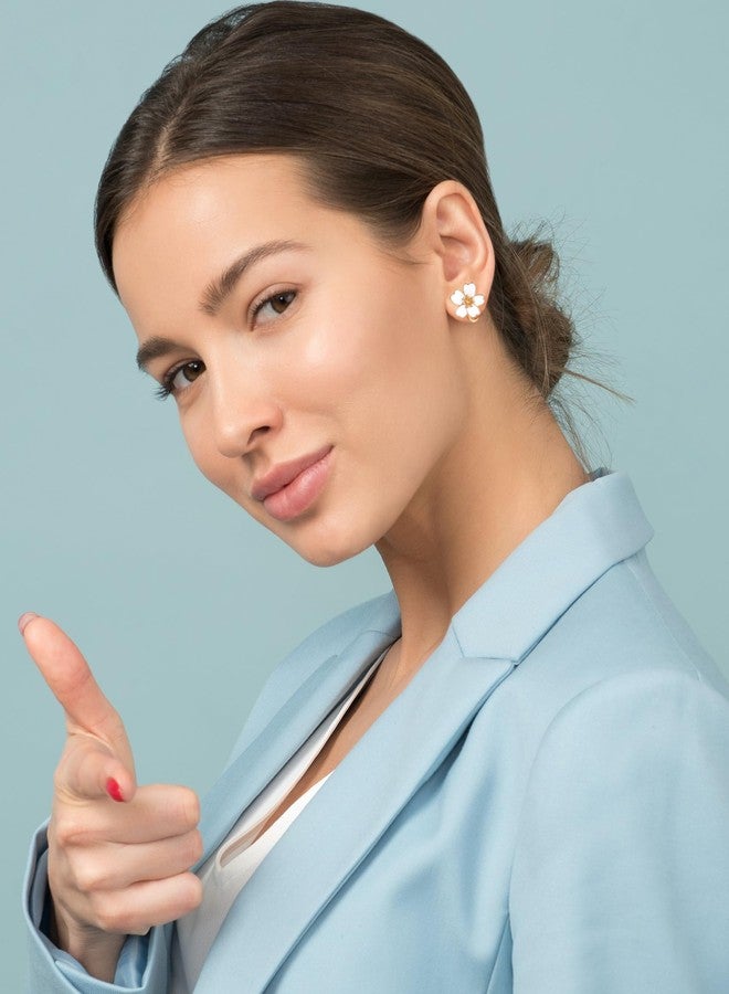 تورنيتو أقراط تورنيتو بمشبك، 10-15 زوجًا، بدون ثقب، بتصميمات دمعة، مستديرة، مربعة، زركونيا مكعبة، لؤلؤ، عقدة ملتوية، زهرة، فراشة، قلب، نجمة، قوس قزح، قطة، أوبال، للنساء، زركونيا مكعبة. - Image 4