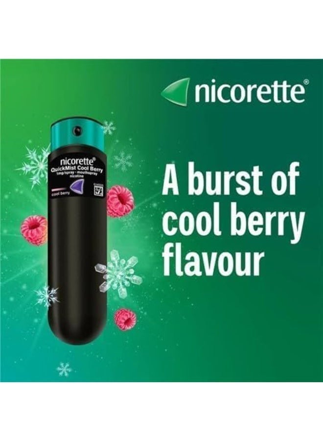 Nicorette Quickmist SmartTrack Mouthspray, Cool Berry (2 x 150 sprays) - Image 4