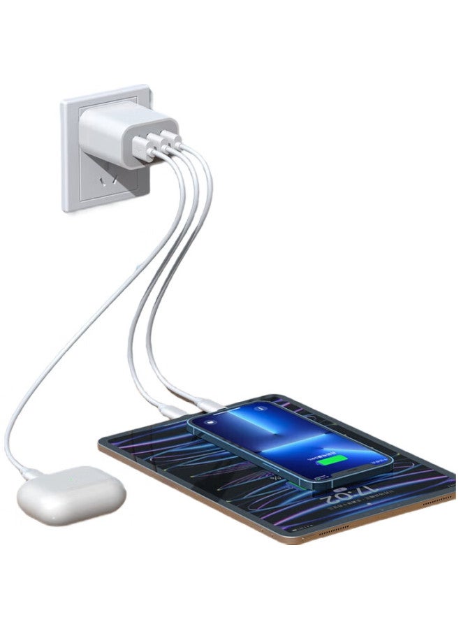 Kovol 3.4a Three-port Usb Charger Adapter C Patible With 5v2a/1a Multiple Ports Fast Charging For Apple, Huawei, Xia I, Samsung, Oppo, Android Phones And Tablets - Image 3