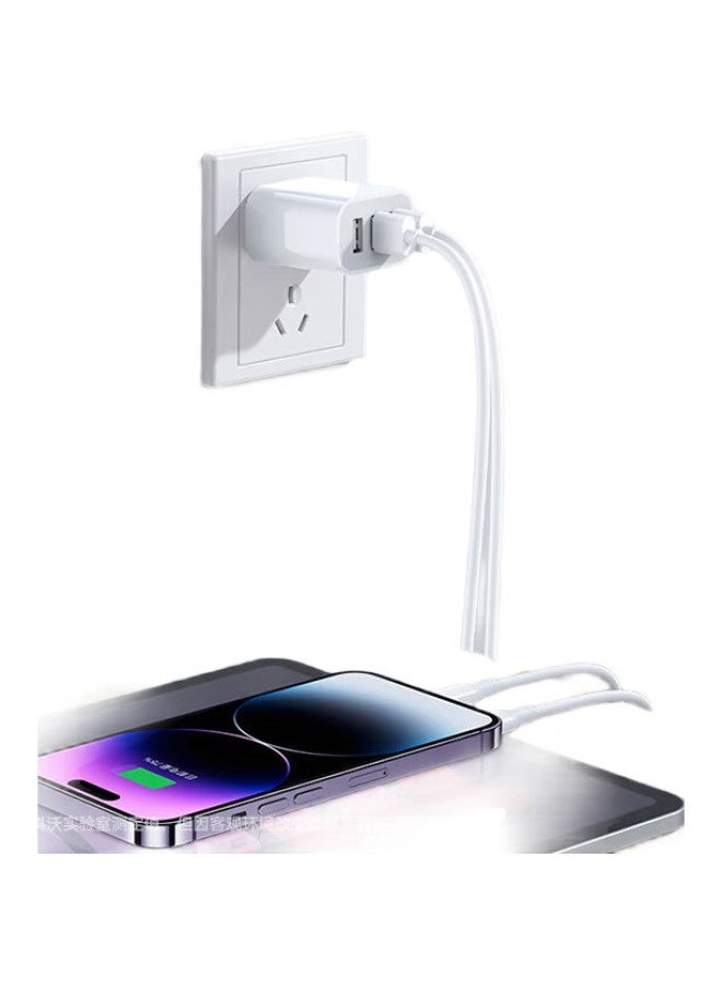 Kovol 3.4a Three-port Usb Charger Adapter C Patible With 5v2a/1a Multiple Ports Fast Charging For Apple, Huawei, Xia I, Samsung, Oppo, Android Phones And Tablets - Image 1