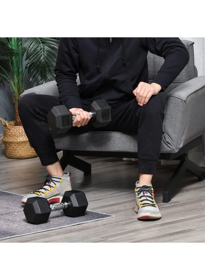 10kg Hexagonal Dumbbell, 2-Piece Set - Durable Cast Iron and Rubber Dumbbells for Home Strength Training, Comfortable Grip, Ideal for Home Gym (Multi-Color) - Image 2