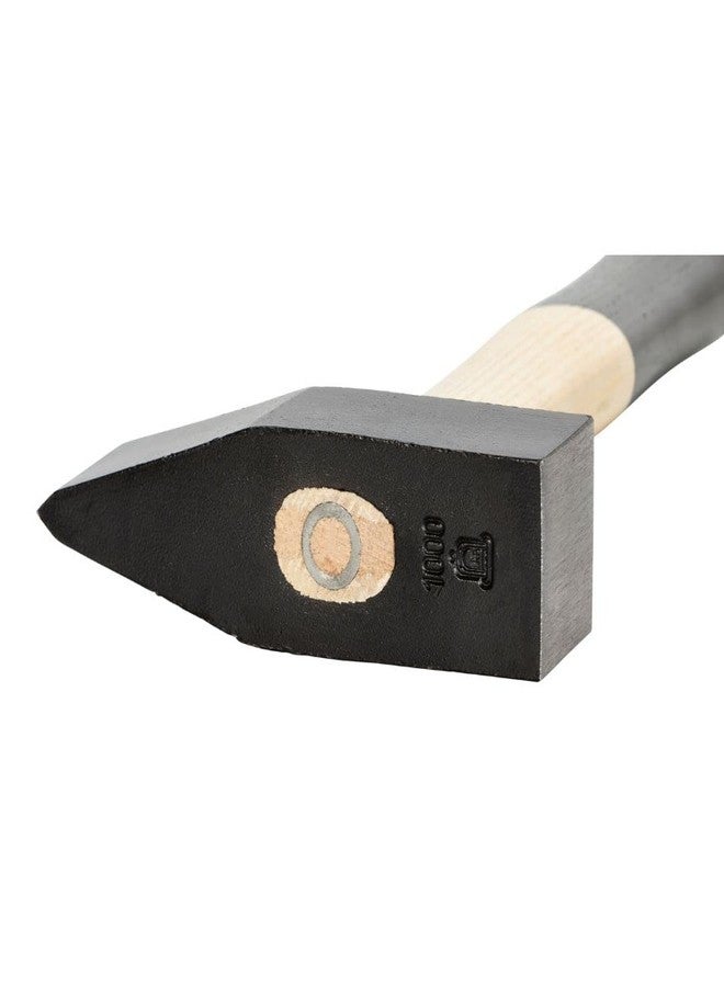 Picard Stone SledgeHammer 1250g - Hardscaping & Masonry Tool, Black Powder-Coated Alloy Steel Head, Dual Curved Ash Wood Handle, Ring Wedge Fixture for Secure Connection, 0005991-1250 - Image 2