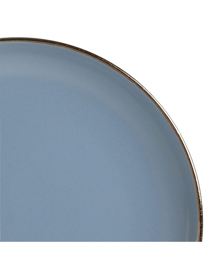 Gibson Home Gibson Home Rockaway Round Stoneware Dinnerware Set Service for 4 16pcs Matte Blue - Image 5